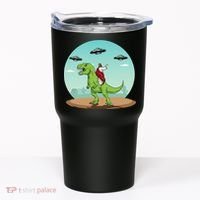 Jesus Riding A Dinosaur Funny Bigfoot UFO Alien Abduction Tumbler thumb 0