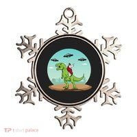 Jesus Riding A Dinosaur Funny Bigfoot UFO Alien Abduction Ornament thumb 0