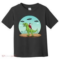 Jesus Riding A Dinosaur Funny Bigfoot UFO Alien Abduction Toddler T-Shirt thumb 0
