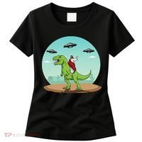 Jesus Riding A Dinosaur Funny Bigfoot UFO Alien Abduction Women's T-Shirt thumb 0