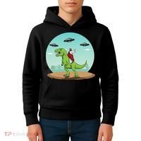 Jesus Riding A Dinosaur Funny Bigfoot UFO Alien Abduction Kids Hoodie thumb 4