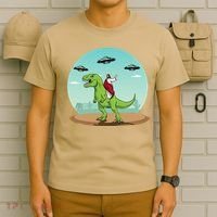 Jesus Riding A Dinosaur Funny Bigfoot UFO Alien Abduction T-Shirt thumb 6