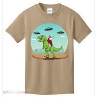 Jesus Riding A Dinosaur Funny Bigfoot UFO Alien Abduction Kids T-Shirt thumb 0