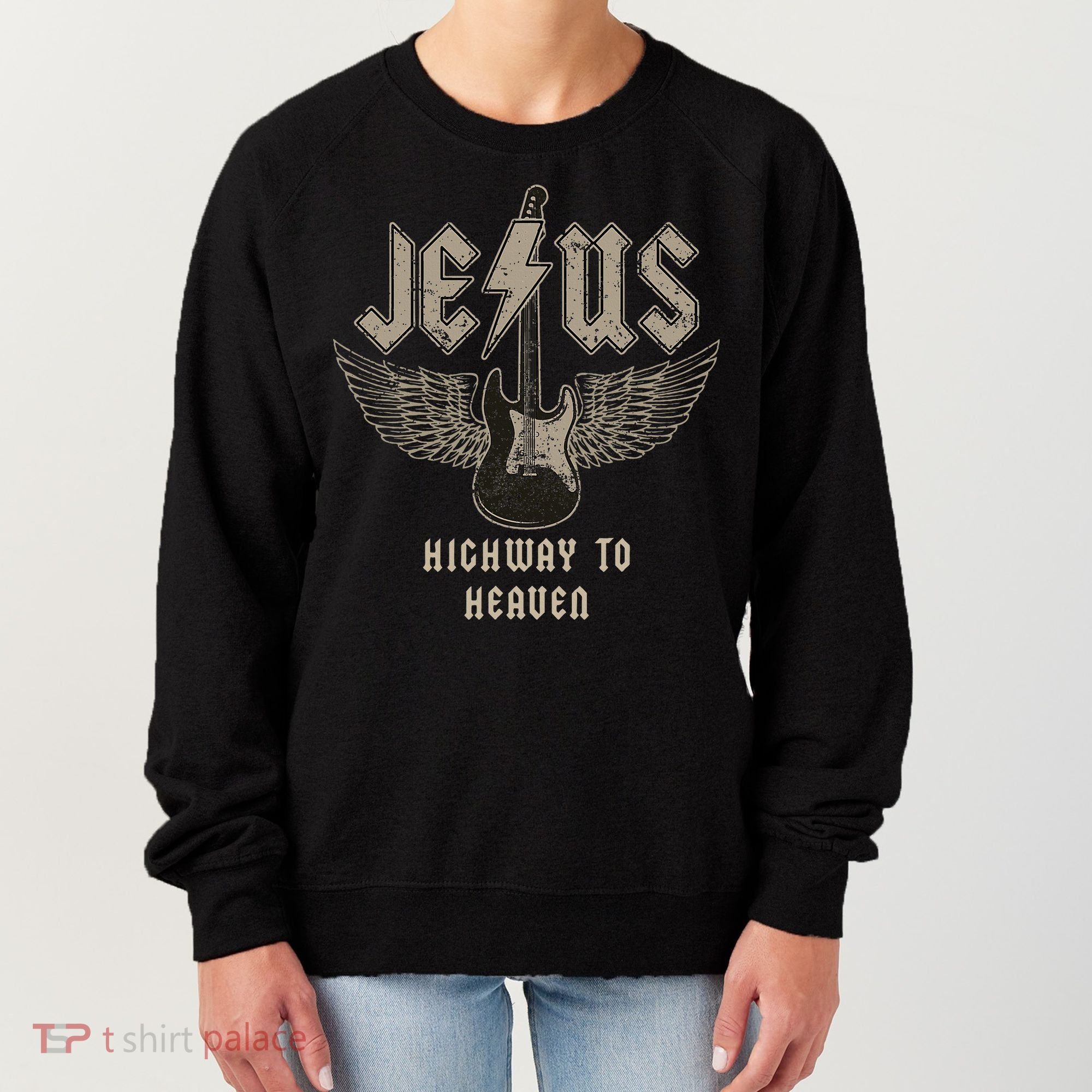 Jesus Rock And Roll Christian Music Worship Women's Sweatshirt
