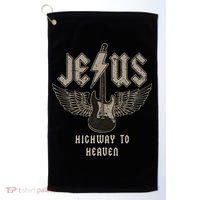 Jesus Rock And Roll Christian Music Worship Golf Towel thumb 0