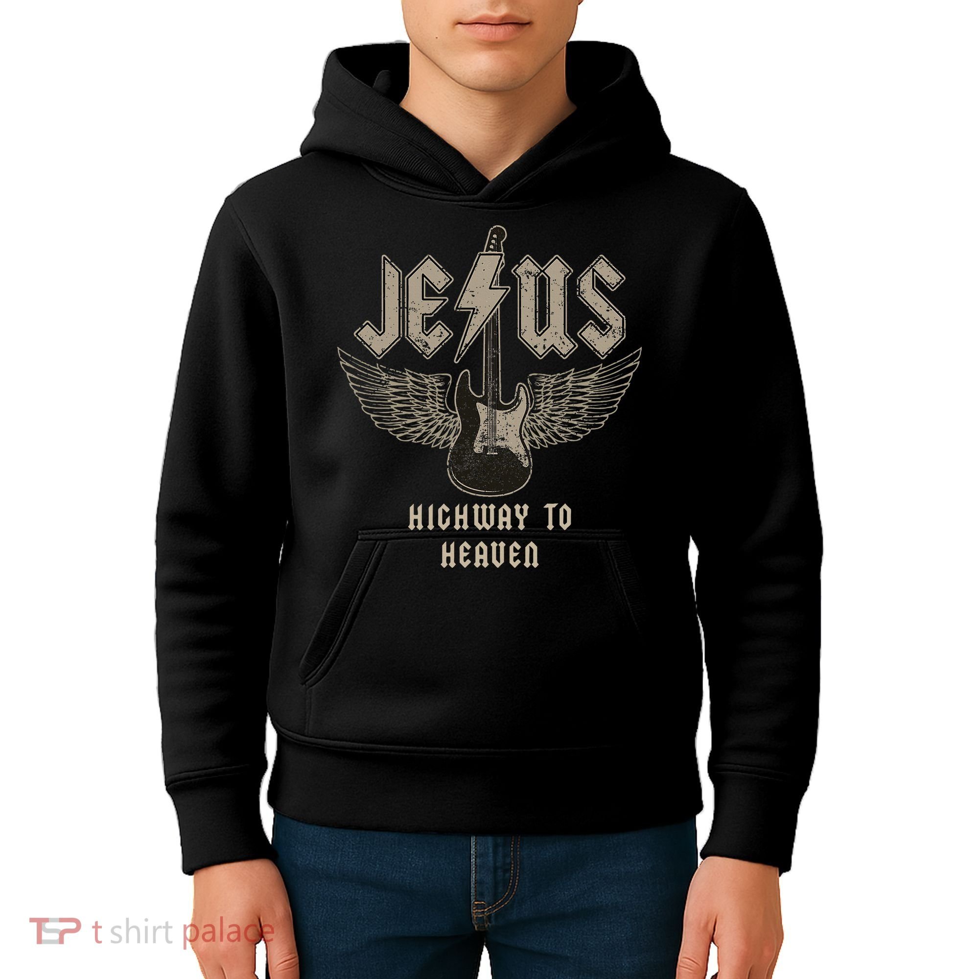 Jesus Rock And Roll Christian Music Worship Kids Hoodie