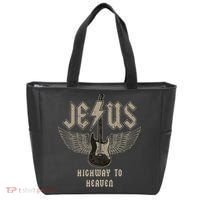 Jesus Rock And Roll Christian Music Worship Tote Bag thumb 0