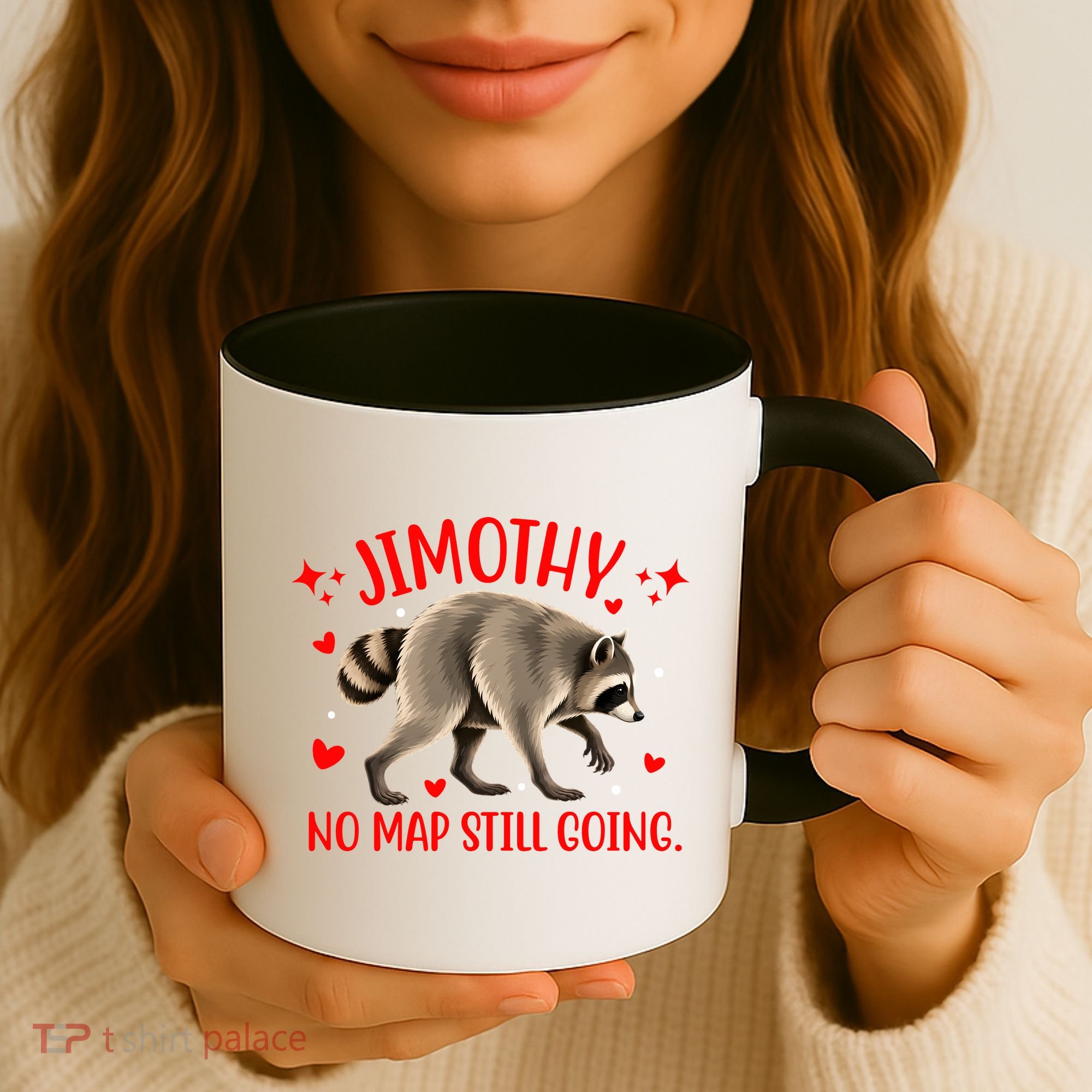 Jimothy Raccoon Adventure No Map Still Going Coffee Mug