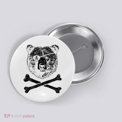 Jolly Roger Bear Button