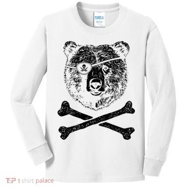 Jolly Roger Bear Kids Long Sleeve Shirt