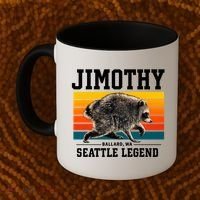 Jimothy Raccoon Ballard WA Seattle Legend Coffee Mug thumb 2