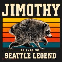 Jimothy Raccoon Ballard WA Seattle Legend Kids Sweatshirt thumb 2