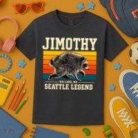 Jimothy Raccoon Ballard WA Seattle Legend Kids T-Shirt thumb 3