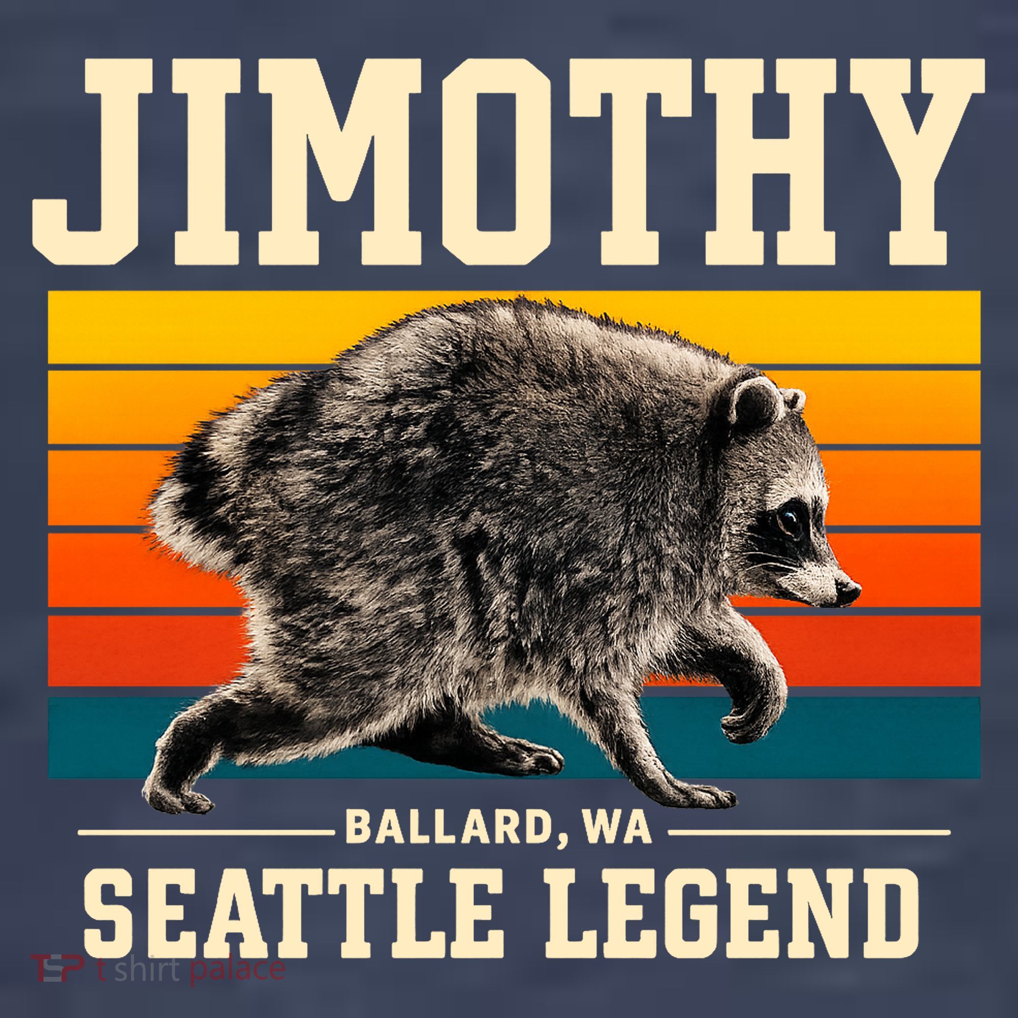 Jimothy Raccoon Ballard WA Seattle Legend Kids T-Shirt