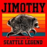 Jimothy Raccoon Ballard WA Seattle Legend Santa Hat thumb 1