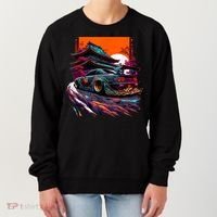 Japanese Retro Car Racing Drifting Art JDM Legend Tuning Women's Sweatshirt thumb 0