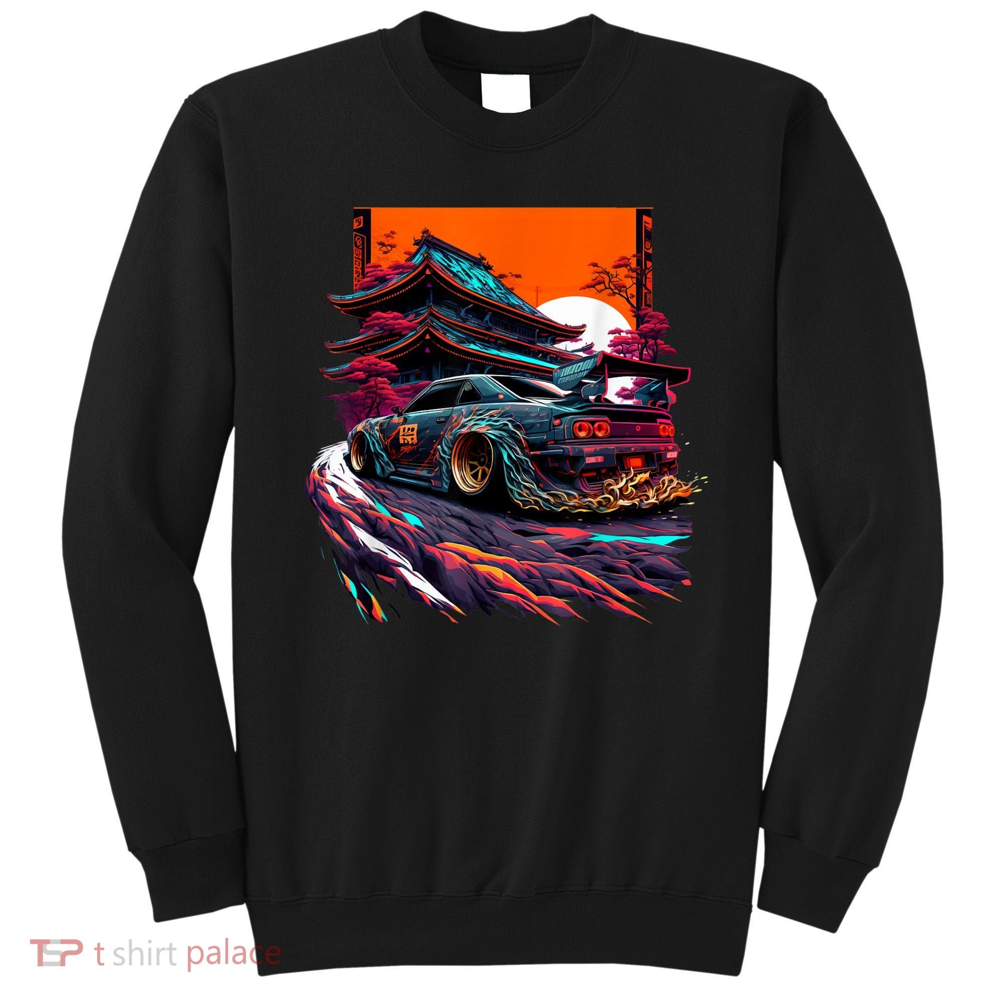 Japanese Retro Car Racing Drifting Art JDM Legend Tuning Sweatshirt
