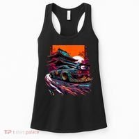 Japanese Retro Car Racing Drifting Art JDM Legend Tuning Women's Tank Top thumb 0