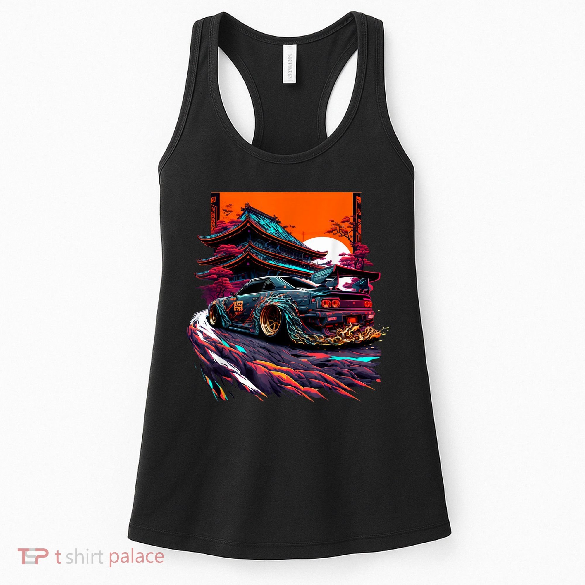 Japanese Retro Car Racing Drifting Art JDM Legend Tuning Women's Tank Top