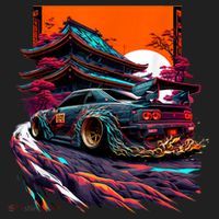 Japanese Retro Car Racing Drifting Art JDM Legend Tuning Golf Towel thumb 3