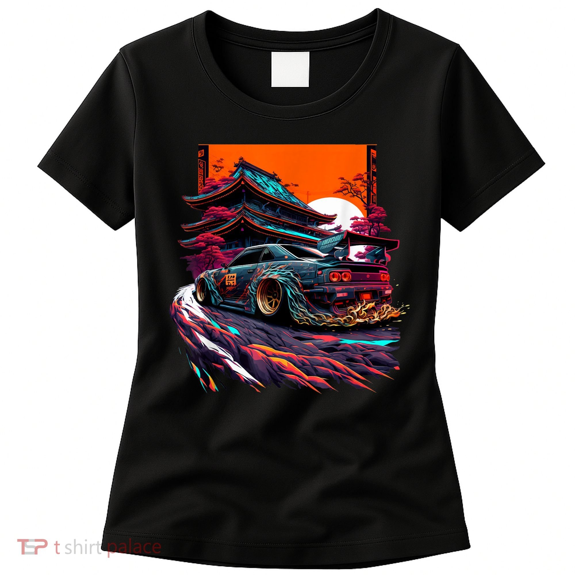 Japanese Retro Car Racing Drifting Art JDM Legend Tuning Women's T-Shirt