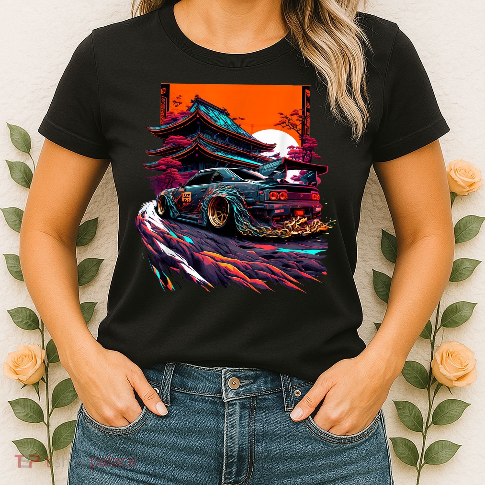 Japanese Retro Car Racing Drifting Art JDM Legend Tuning Women's T-Shirt