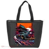 Japanese Retro Car Racing Drifting Art JDM Legend Tuning Tote Bag thumb 0