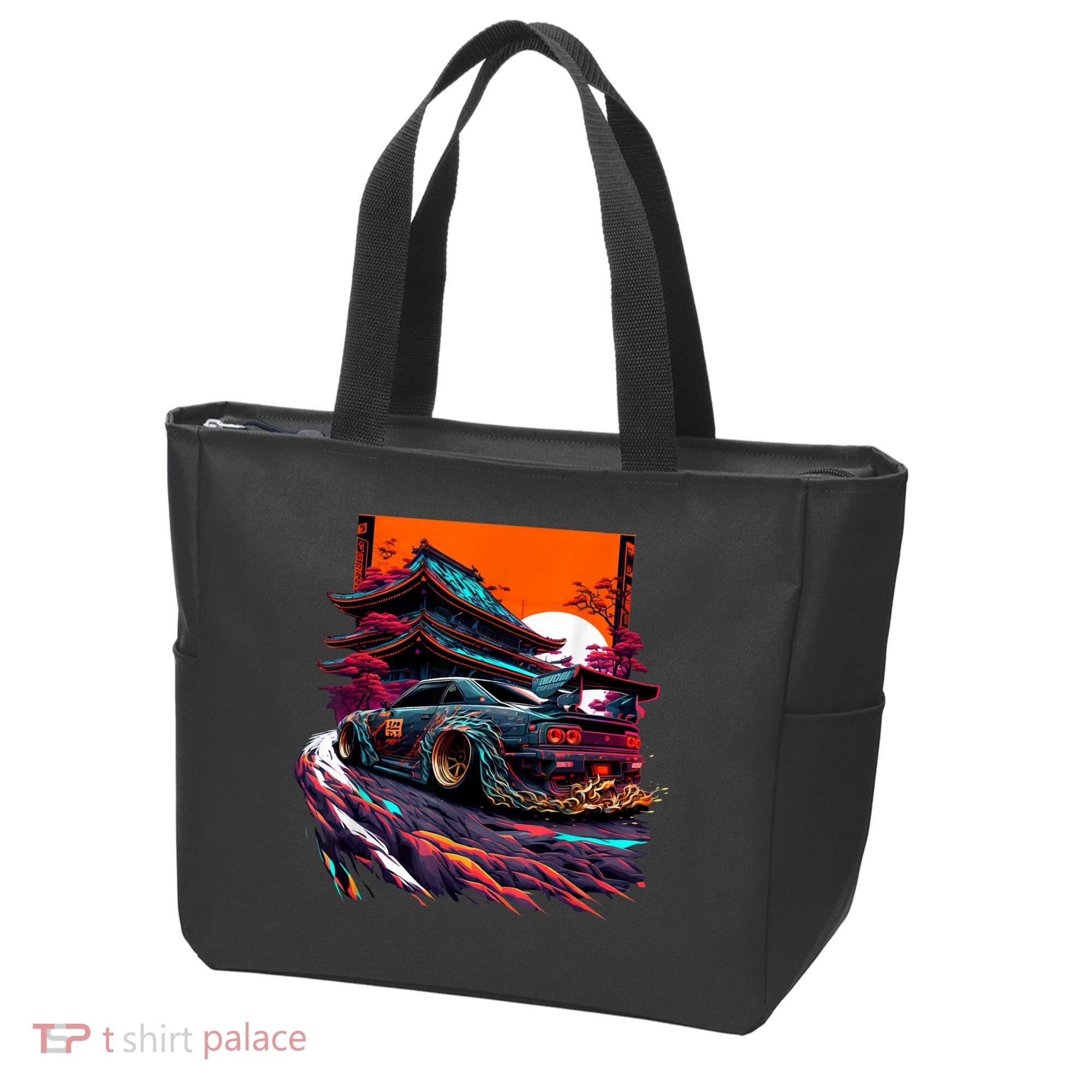 Japanese Retro Car Racing Drifting Art JDM Legend Tuning Tote Bag