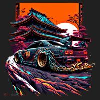 Japanese Retro Car Racing Drifting Art Jdm Legend Tuning Gift Women's Sweatshirt thumb 2
