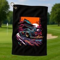 Japanese Retro Car Racing Drifting Art Jdm Legend Tuning Gift Golf Towel thumb 1