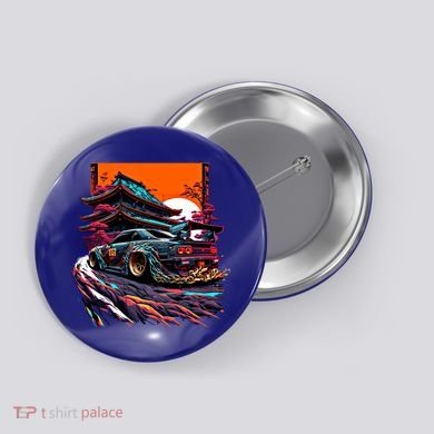 Japanese Retro Car Racing Drifting Art Jdm Legend Tuning Gift Button