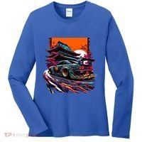 Japanese Retro Car Racing Drifting Art Jdm Legend Tuning Gift Women's Long Sleeve Shirt thumb 0