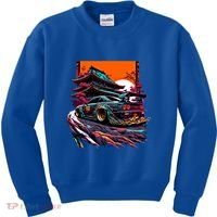 Japanese Retro Car Racing Drifting Art Jdm Legend Tuning Gift Kids Sweatshirt thumb 0