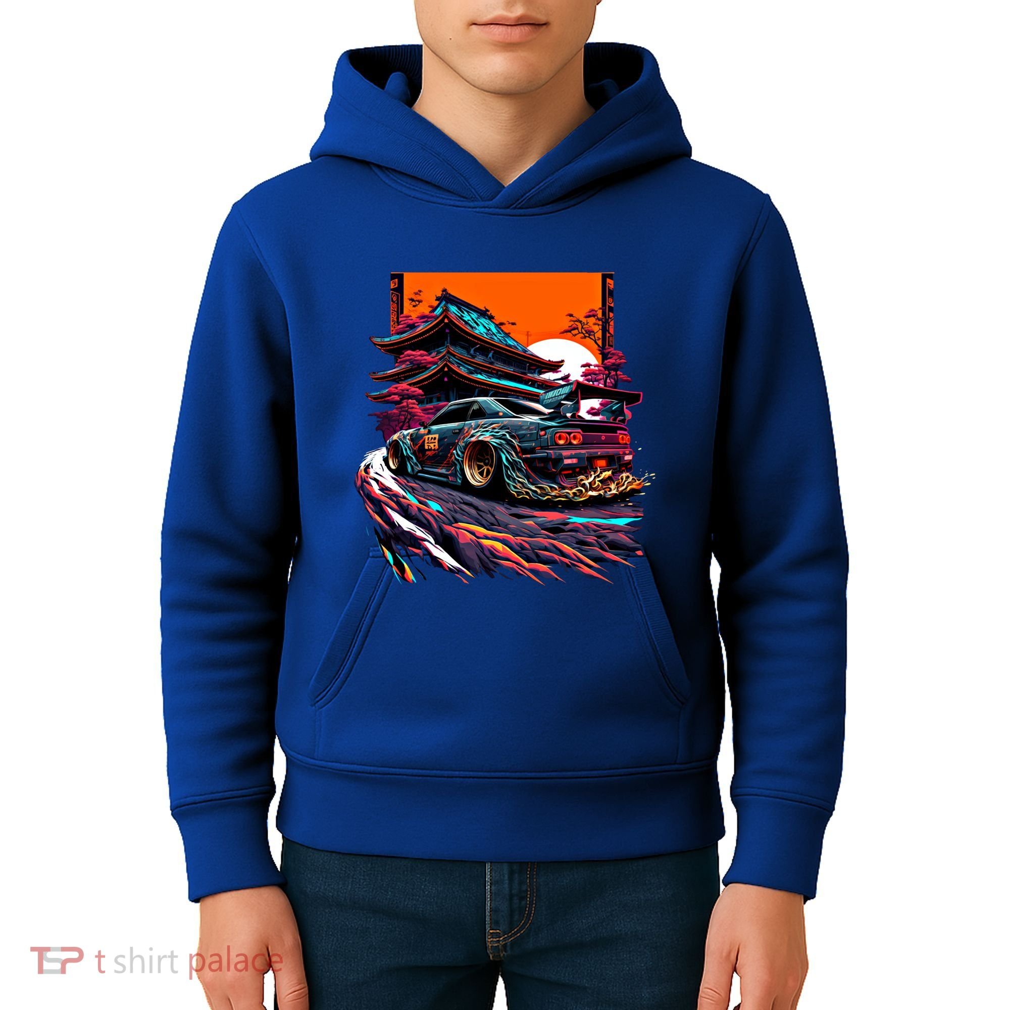 Japanese Retro Car Racing Drifting Art Jdm Legend Tuning Gift Kids Hoodie