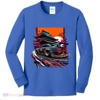 Japanese Retro Car Racing Drifting Art Jdm Legend Tuning Gift Kids Long Sleeve Shirt thumb 0