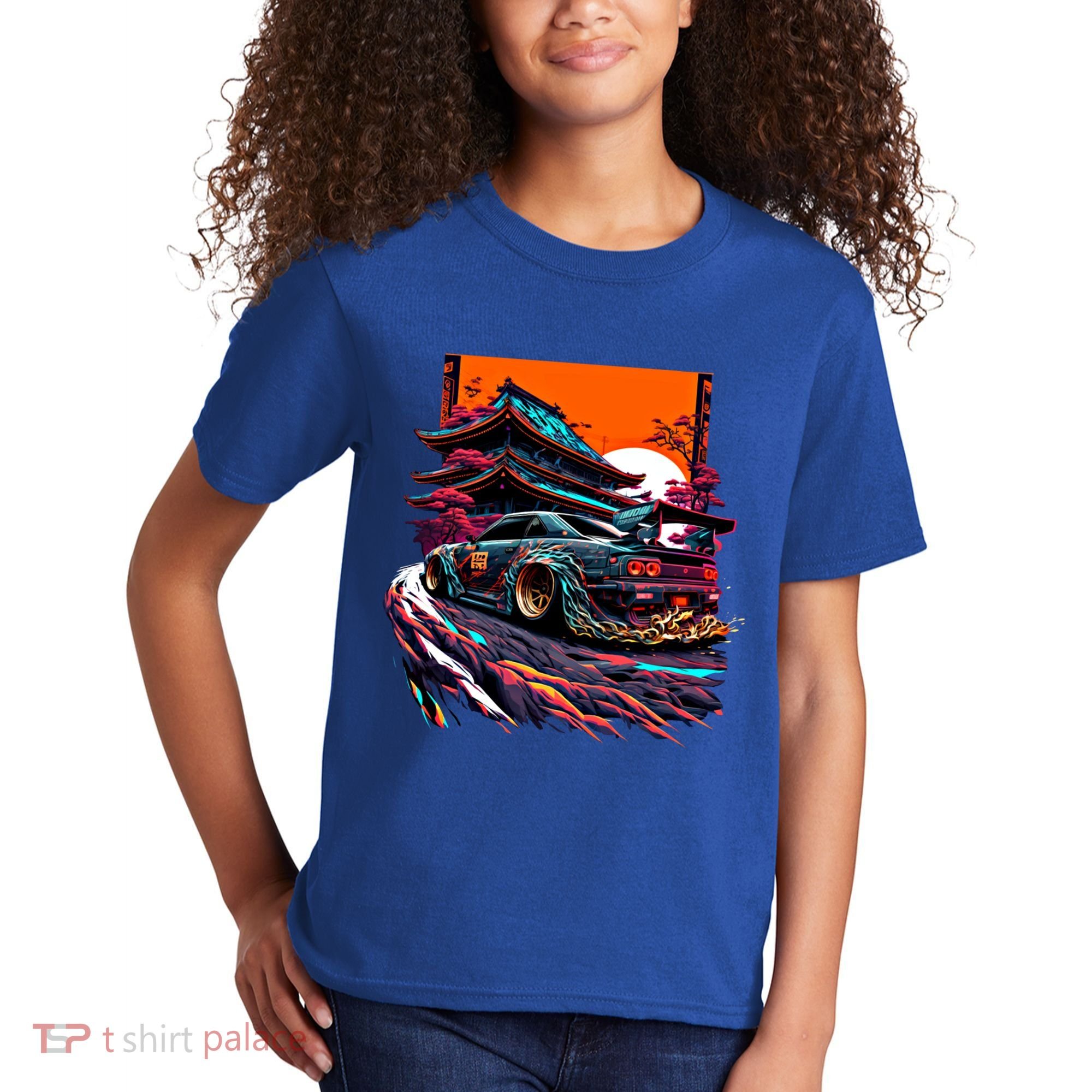 Japanese Retro Car Racing Drifting Art Jdm Legend Tuning Gift Kids T-Shirt