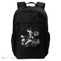 Jesus Riding Dinosaur Funny Ufo Backpack thumb 0