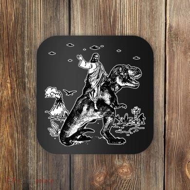 Jesus Riding Dinosaur Funny Ufo Coaster