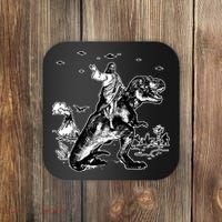 Jesus Riding Dinosaur Funny Ufo Coaster thumb 0