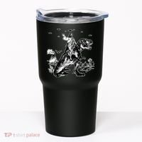 Jesus Riding Dinosaur Funny Ufo Tumbler thumb 0