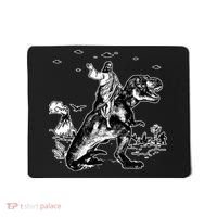 Jesus Riding Dinosaur Funny Ufo Mousepad thumb 0