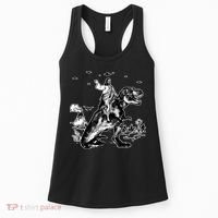 Jesus Riding Dinosaur Funny Ufo Women's Tank Top thumb 0