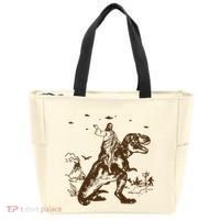 Jesus Riding Dinosaur Ufo Funny Tote Bag thumb 0