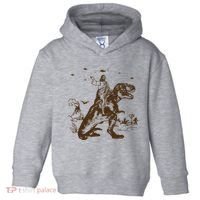 Jesus Riding Dinosaur Ufo Funny Toddler Hoodie thumb 0
