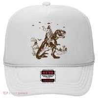 Jesus Riding Dinosaur Ufo Funny Hat thumb 0