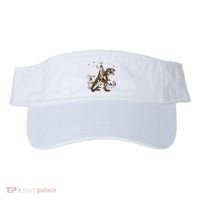 Jesus Riding Dinosaur Ufo Funny Visor thumb 0