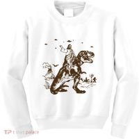 Jesus Riding Dinosaur Ufo Funny Kids Sweatshirt thumb 0