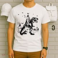 Jesus Riding Dinosaur T Shirt UFO T Shirt Funny T Shirts Offensive T Shirt Cool T-Shirt thumb 6