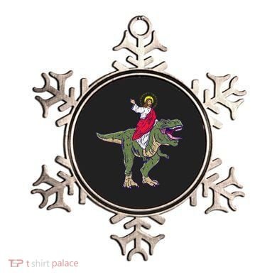 Jesus Riding Dinosaur Vintage Ornament