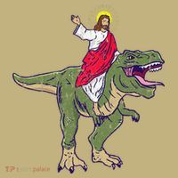 Jesus Riding Dinosaur Vintage T-Shirt thumb 7